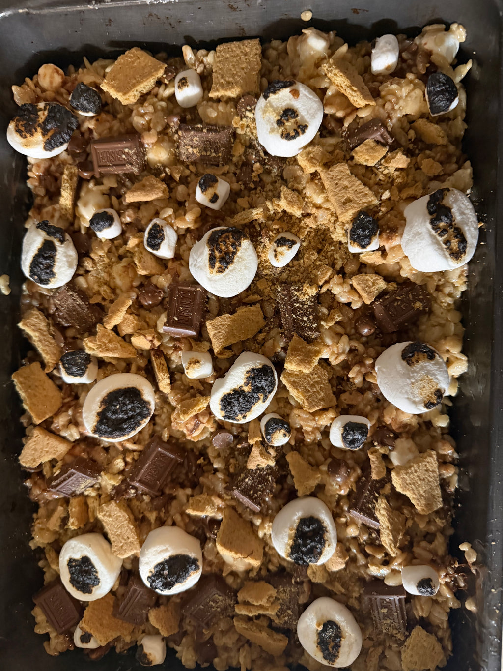 S’mores rice Krispy tray