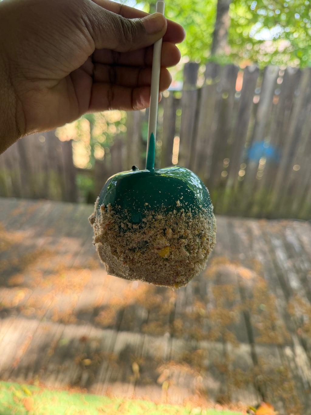 Sour Blue raspberry Candy Apple 🍏 🍭