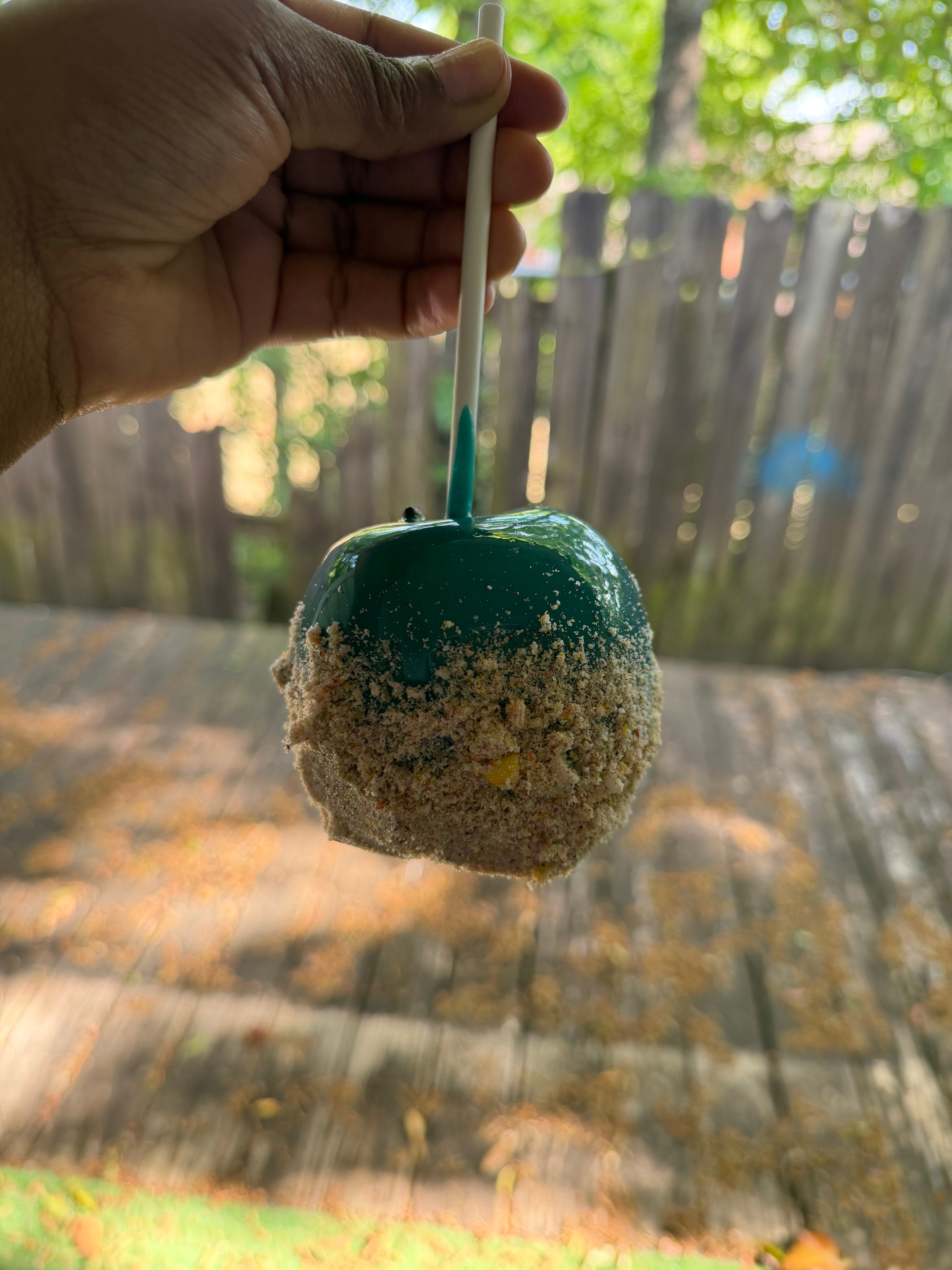 Sour Blue raspberry Candy Apple 🍏 🍭